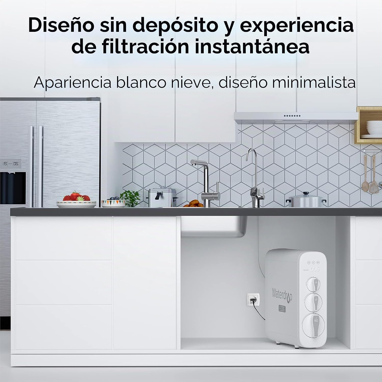 Sistema de Ósmosis Inversa de Flujo Rápido 600 GPD Waterdrop G3P600