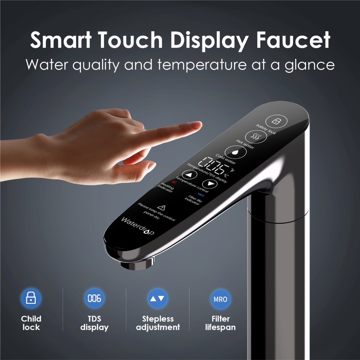 Dispensador de Agua Caliente Instantánea con Filtro KJF - Waterdrop K6