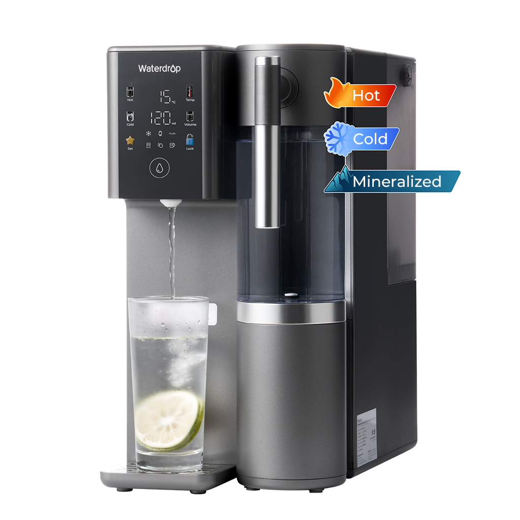Dispensador de Agua RO Fría y Caliente con Remineralización Waterdrop A2G