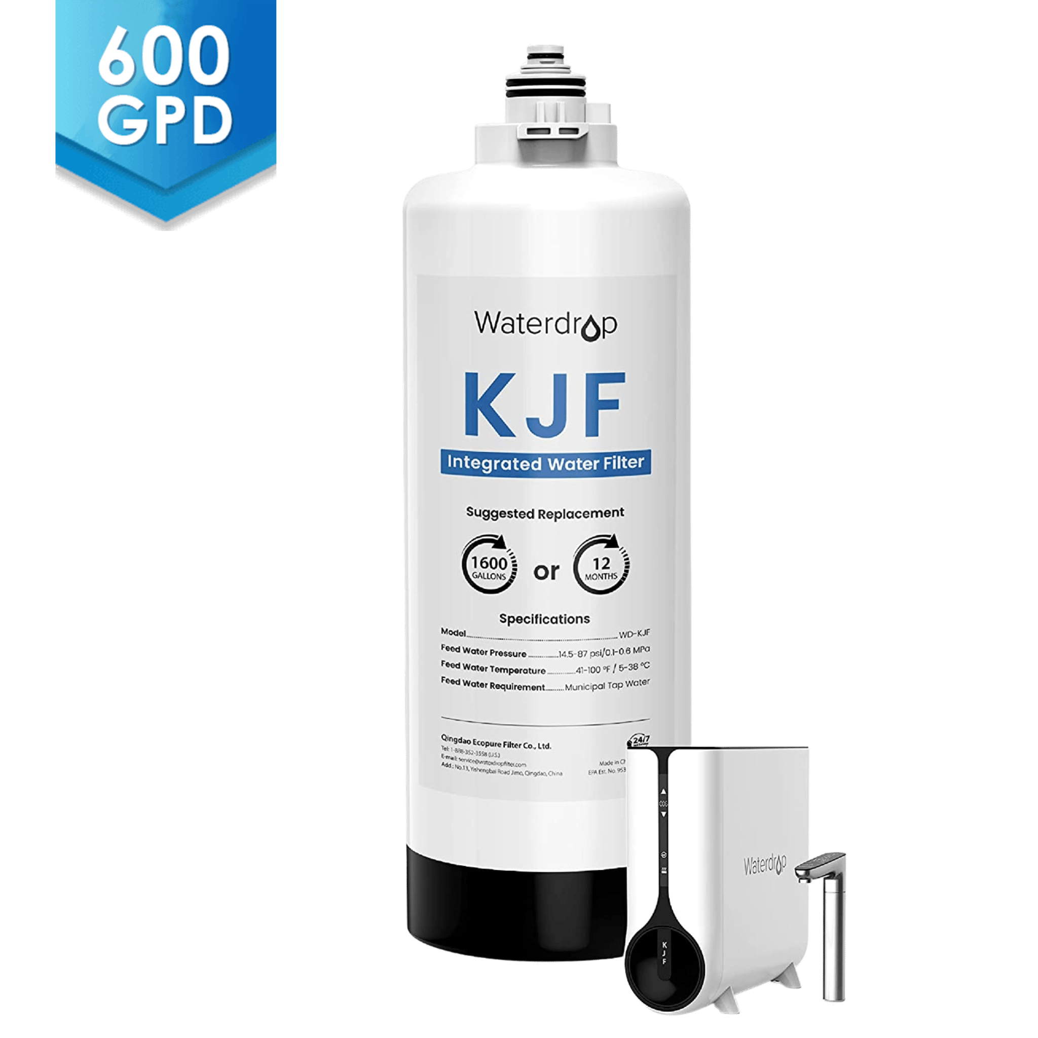 Filtro WD-KJF para Dispensador de Agua Caliente Instantánea con Ósmosis Inversa Waterdrop K6