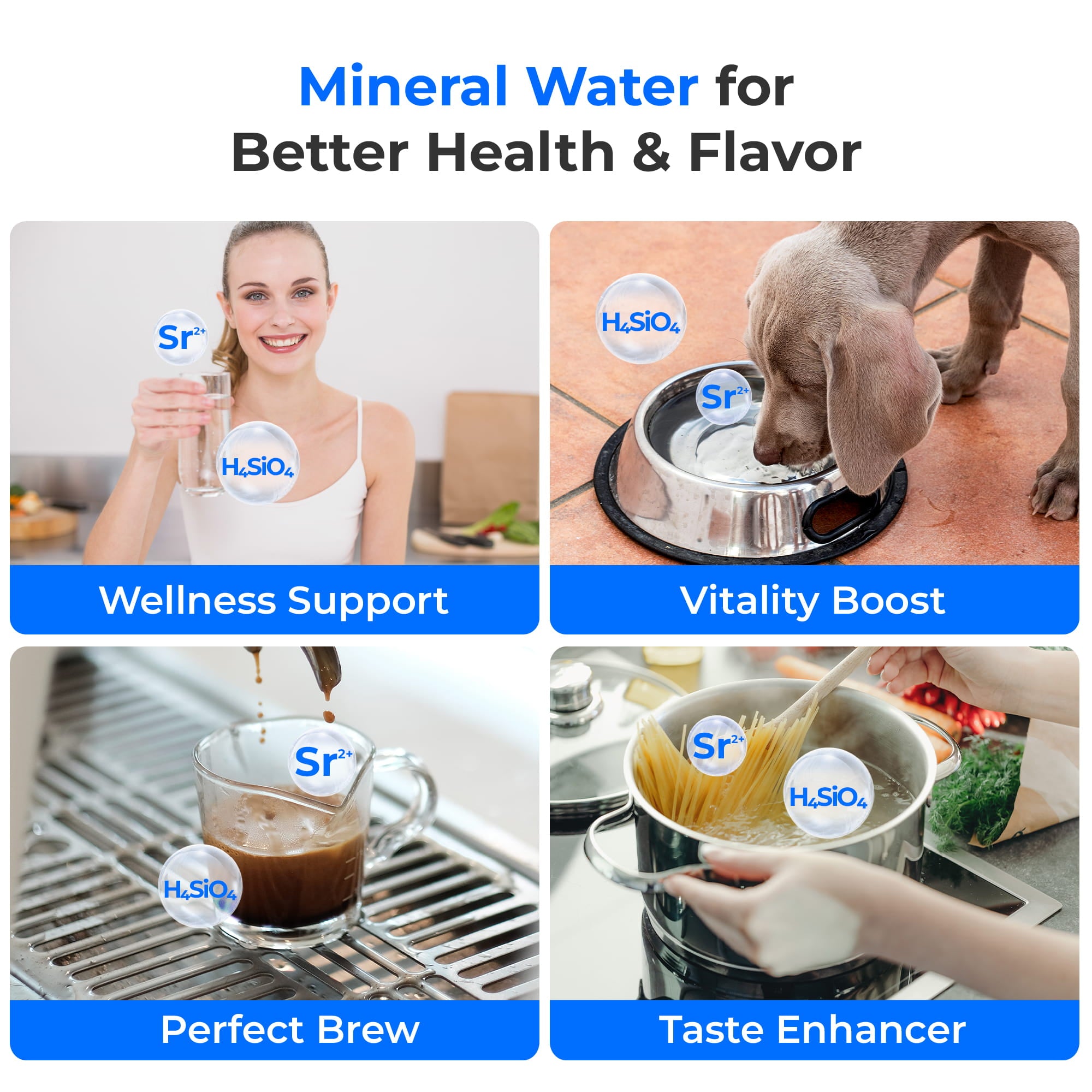 Dispensador de Agua RO Fría y Caliente con Remineralización Waterdrop A2G