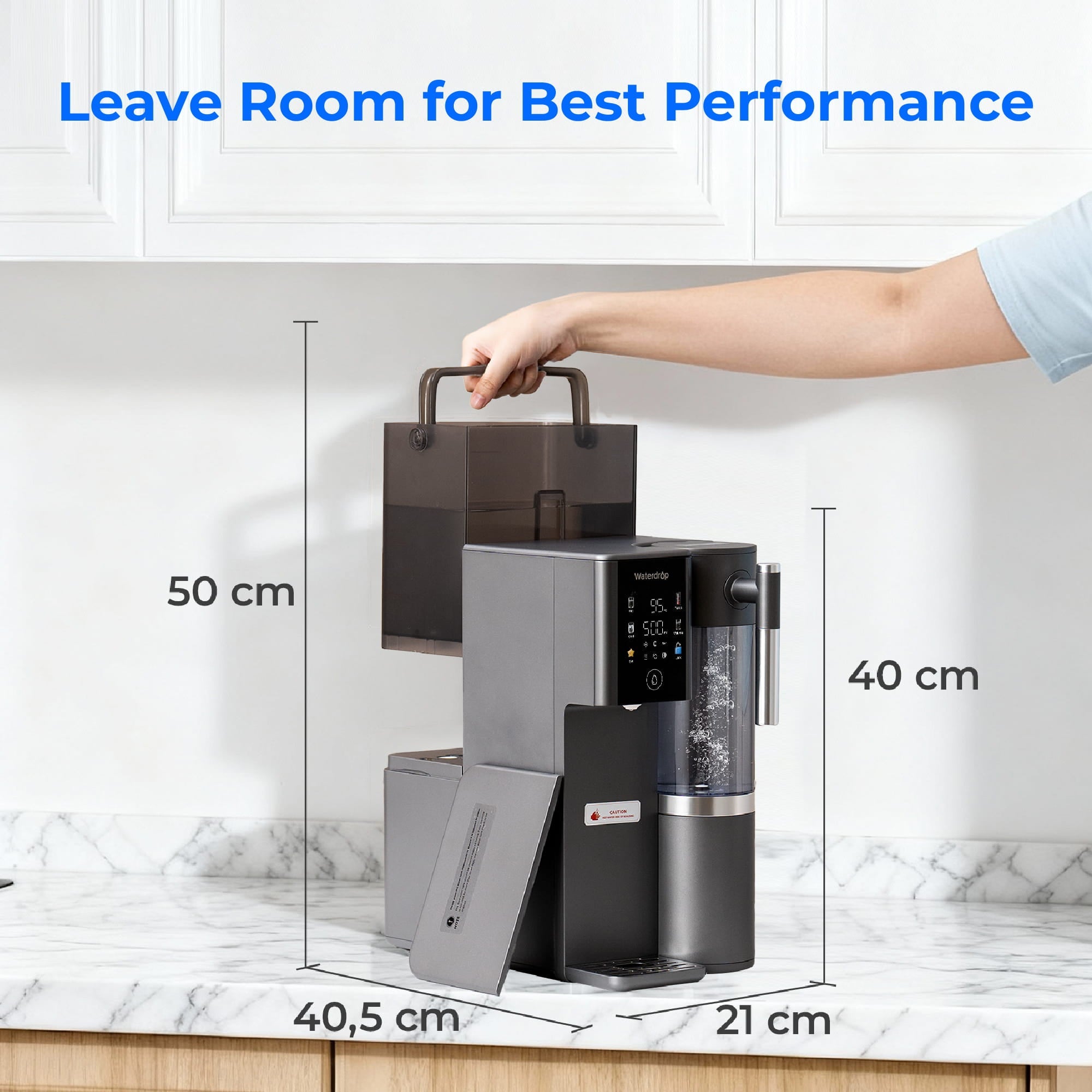 Dispensador de Agua RO Fría y Caliente con Remineralización Waterdrop A2G