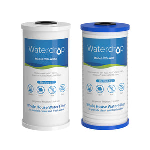 Cartucho de Repuesto Waterdrop WF10PG 5 Micrones 4,5" x 10" de Sedimentos y Carbón Activado para Sistema de Filtración para Toda la Casa WFH21-PG