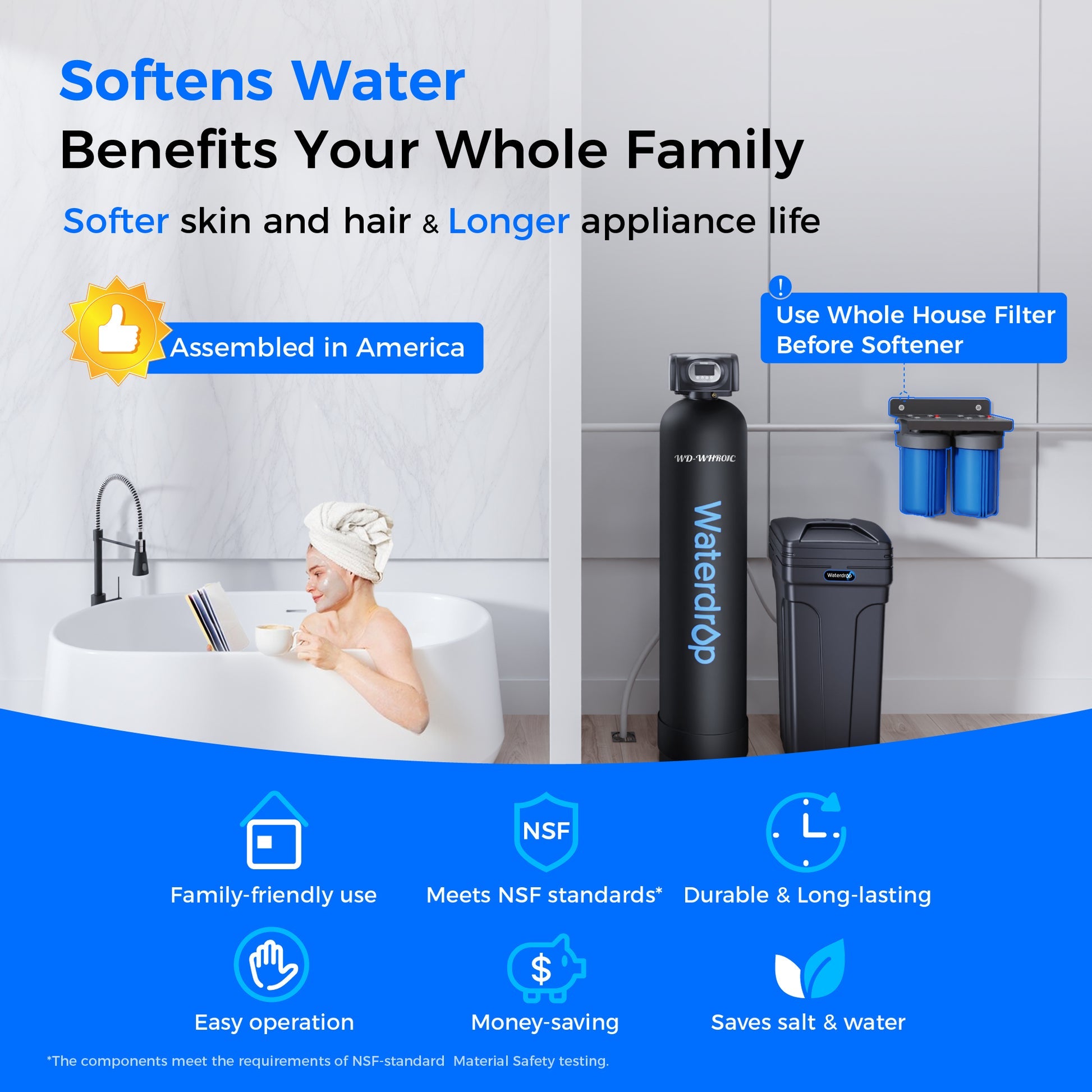 Ablandador de Agua Waterdrop WHR01 32.000 / 48.000 granos