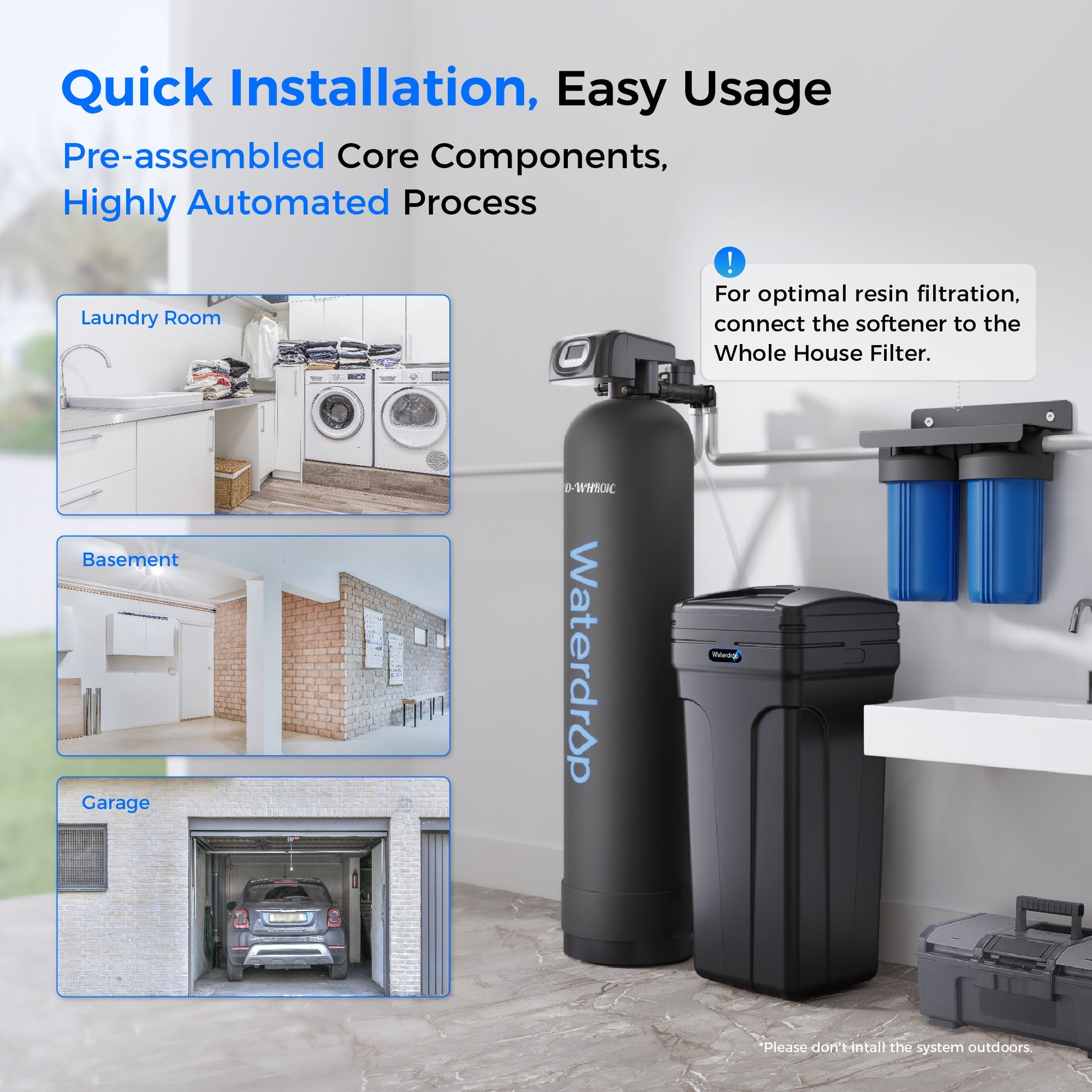 Ablandador de Agua Waterdrop WHR01 32.000 / 48.000 granos