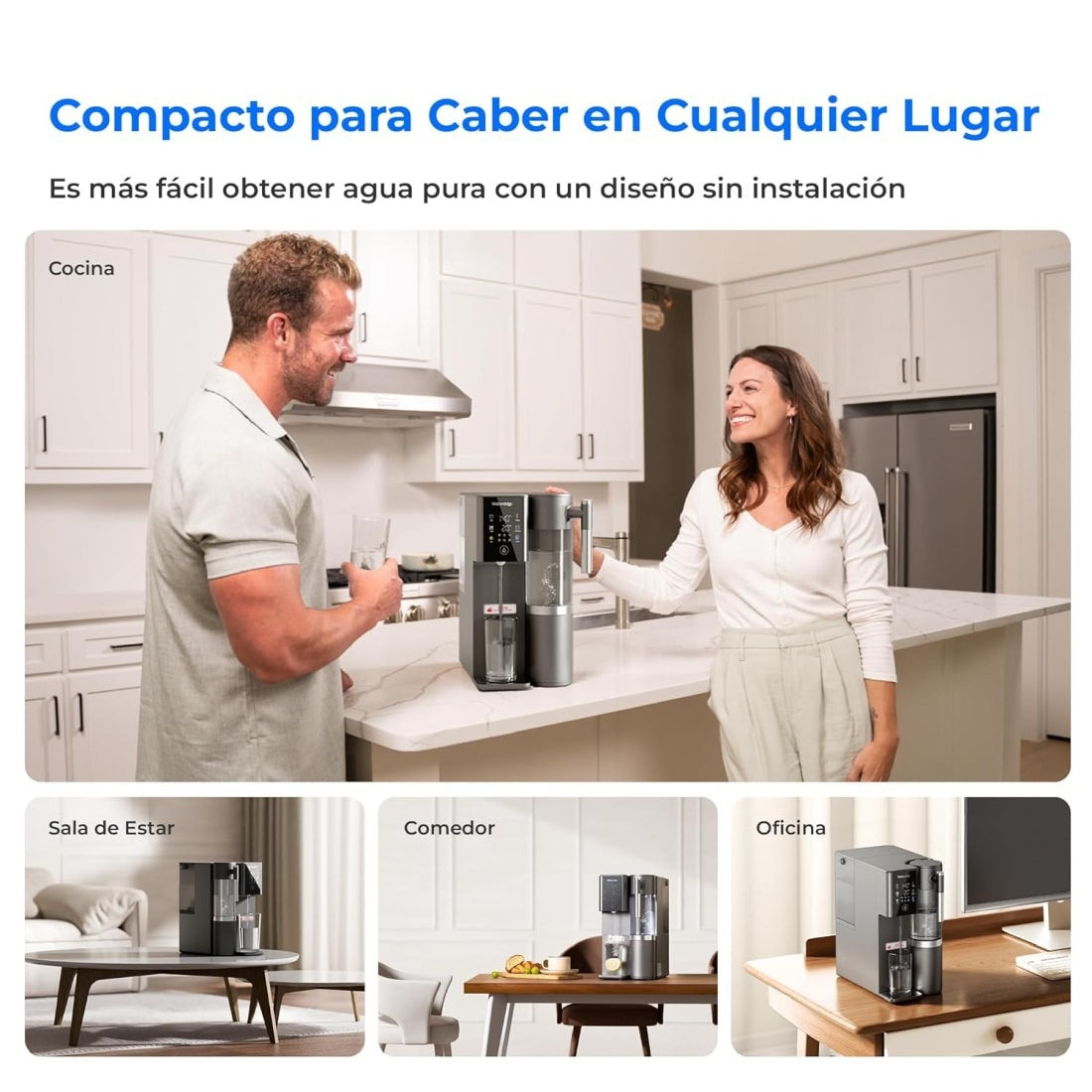 Dispensador de Agua RO Fría y Caliente con Remineralización Waterdrop A2G