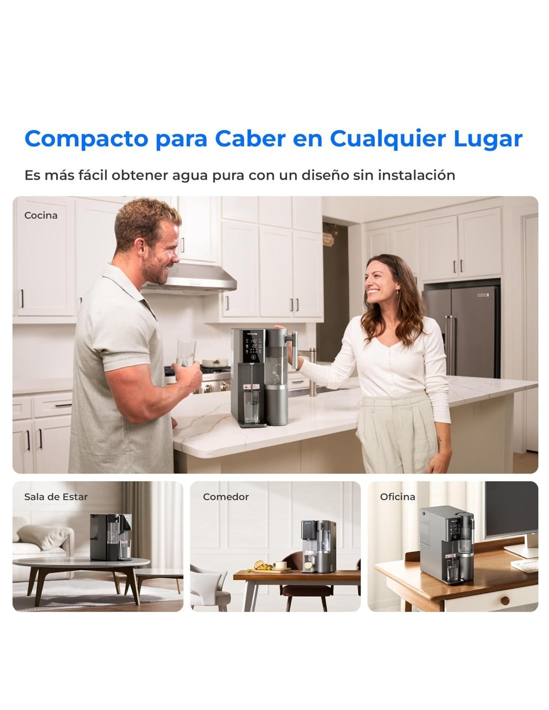Dispensador de Agua RO Fría y Caliente con Remineralización Waterdrop A2G