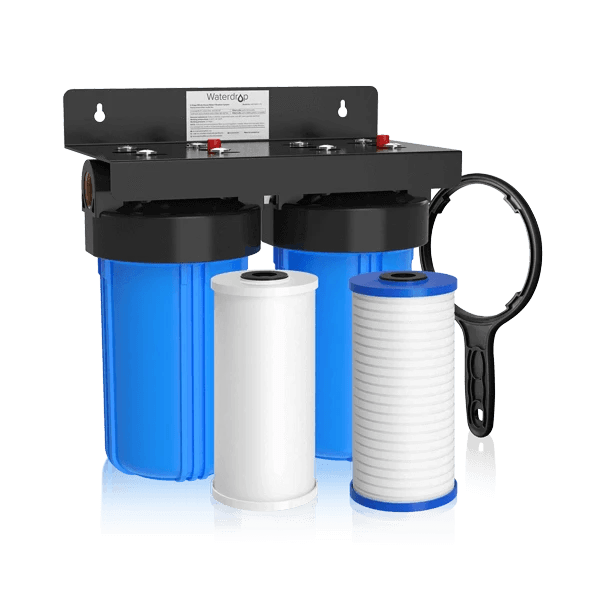 Sistema de Filtración para Toda la Casa de 2 Etapas 5 Micrones Waterdrop WHF21-PG