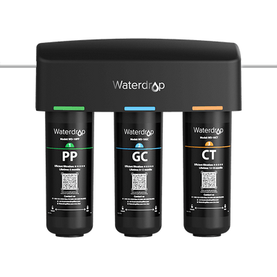 Sistema de Filtración Bajo Mesada de 3 Etapas con Canilla Dedicada Waterdrop TSB
