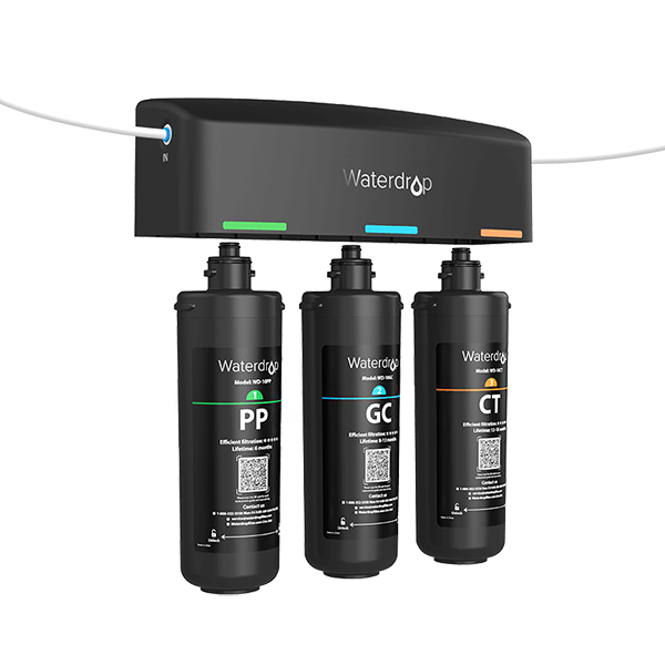 Sistema de Filtración Bajo Mesada de 3 Etapas con Canilla Dedicada Waterdrop TSB